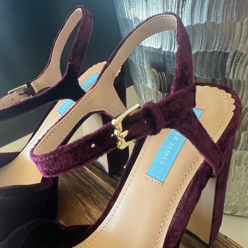 Draper James Paloma Platform Heels in Burgundy - Picture 4 of 12